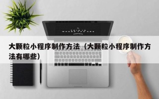 滦南大颗粒小程序制作方法（大颗粒小程序制作方法有哪些）